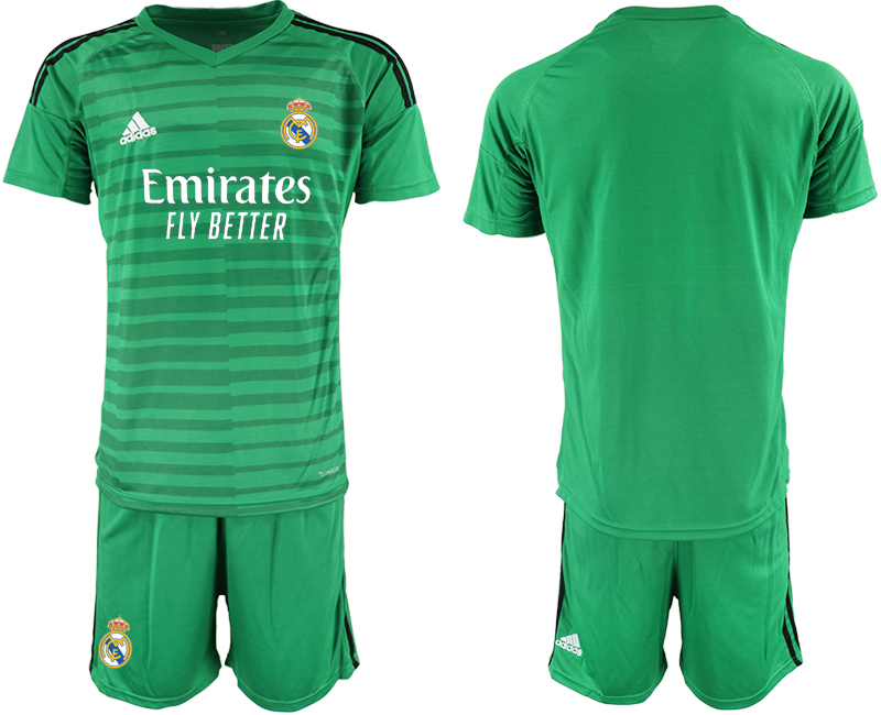 Men 2020-2021 club Real Madrid green goalkeeper blank Soccer Jerseys
